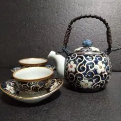 未使用 波佐見焼 龍庵窯 茶器セット　茶托　おもてなし ティータイム　お正月