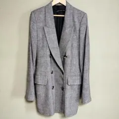 ZARA WOMAN グレンチェック　ジャケット グレー系
