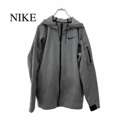 NIKE　サーマフィット　フルジップ　パーカー　灰色　グレー　M　古着