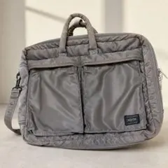 美品 PORTER タンカー 3WAY ブリーフケース リュック グレー
