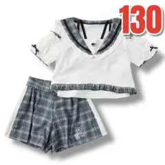 新品タグ付き⭐️水着 3点セット 130cm　rabyraby サンリオ クロミ