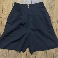 ブラック キュロット 裏地付き ウエスト69cm