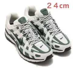 NIKE P-6000 24cm グリーン　ホワイト　ナイキ　スニーカー