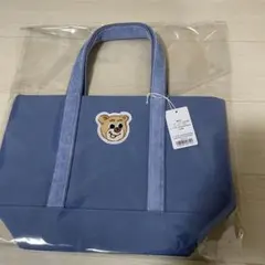 フェイラー オールドテディ ワッペントートバッグ ブルー