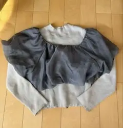 NICE CLAUP ボレロブラウス×プチハイニックニット　春服