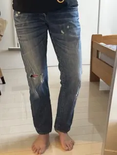 レッドカード　ダメージ加工デニム23（26）