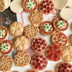 ピザ　ミニチュア　デコレーションパーツ　30個