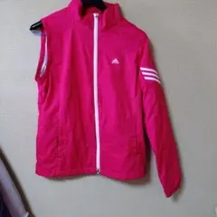 adidas オールシーズン　ピンク ノースリーブ ウィンドブレーカー