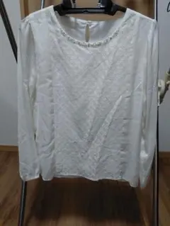 any SiS エニィスィス レース切替ビジューブラウス