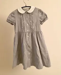 Chopin ショパン　丸襟お花刺しゅうワンピース◆120cm 小学校受験