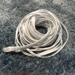 ホワイト LANケーブル　CAT8 30m