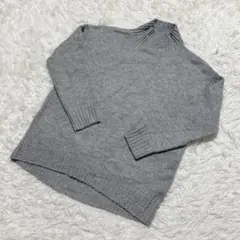 【c6408】✨美品✨GU ニット セーター 長袖　グレー