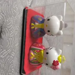 Hello Kitty 雛人形 陶器製 飾り台付き