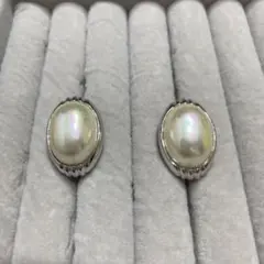 [アンティーク] 昭和レトロ イヤリング パール調 [ヴィンテージ]
