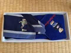 Polo ネイビー タオルハンカチセット