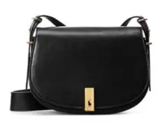 Polo Ralph Lauren ID レザー ミニサドルバッグ ブラック