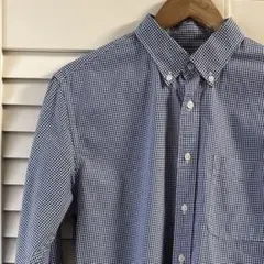 UNIQLO エクストラファインコットンブロードチェックシャツ ボタンダウン長袖