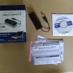 Logitec USB2.0 LANアダプタ 3ポートUSBハブ付のサムネイル