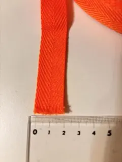 オレンジ 杉綾テープ　リボン 幅2cm 約30m 厚み1mm