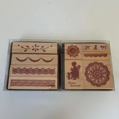 新品　木製スタンプ　スタンプセット