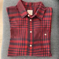 ノースフェイス　赤チェックシャツ