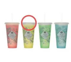 スターバックス　カラーチェンジングリユーザブルコールドカップ　イエロー