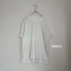 HUG.U リブニットT ホワイト 半袖のサムネイル