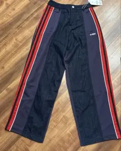 NERDY デニムミックス トラックパンツ