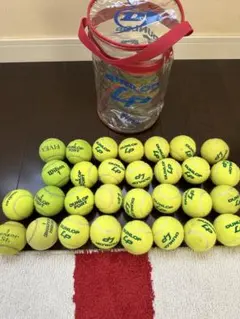 DUNLOP LP 他硬式テニスボール 30個 収納バッグ付き