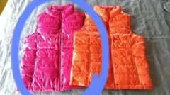 ユニクロ ダウンベスト 150 ピンクのみ