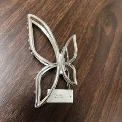 シルバー 蝶デザイン ヘアクリップ