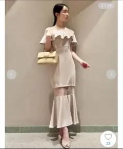 snidel シアーデコルテマーメイドドレス