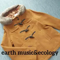 earth music&ecology ショートダッフルコート ファー キャメル