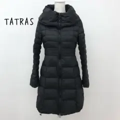 TATRAS タトラス 袖ロゴ入 ダウン ロング コート ジャケット 黒　くろのサムネイル
