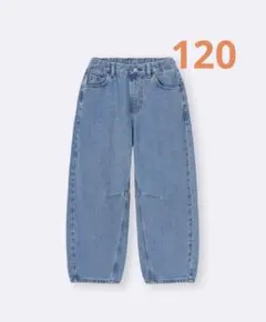 GU バレルレッグジーンズ　120 ブルー