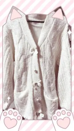 LIZLISAリズリサ ドルマン⭐︎モモンガ⭐︎かぎ編みカーデ LIZLISA