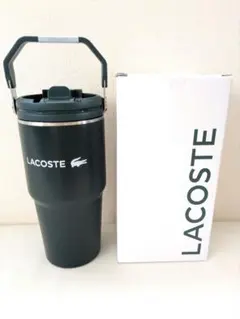 新品☆LACOSTE ハンドル付きタンブラー 600ml 水筒　ストロー付き