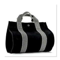 【廃盤・美品】エルメス カンヌ PM　トート ハンドバッグ　ストライプ　ブラック 楽天市場】HERMES エルメス カンヌPM トートバッグ ハンドバッグ