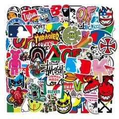 【100枚匿名配送】ストリート系防水ステッカースケボー アメリカ お洒落シール3