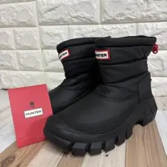 ③ HUNTER ショートブーツ　ハンター　スノーブーツ ウィンターブーツ　防寒