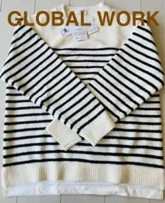 GLOBAL WORK Hug me フワフワ ニット セーター ホワイト XL