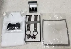 新郎小物5点セット 】BRETELLE&BRACESサスペンダー シャツカフス