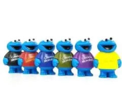 セサミストリート クッキーモンスターとエルモ各6体セットフィギュア 合計12体