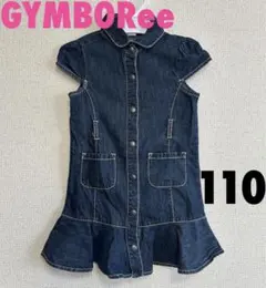 ジンボリー　110　デニムワンピース　女の子服　フリル　お出かけ　春服　子供服