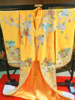女形着流し振り袖 黄色 舞台衣装大衆演劇 踊り - メルカリ