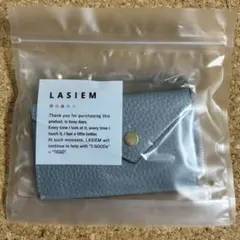 LASIEM ラシエム フラグメントケース ミニ財布 ブルー×オリーブグレージュ