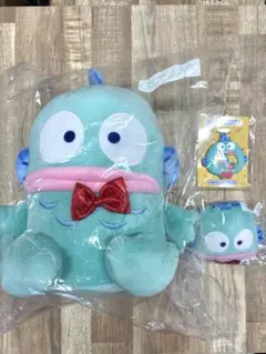 はぴだんぶい当たりくじ ハンギョドンぬいぐるみ バッチマスコット3点セット