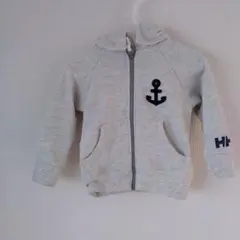 ★【古着】HELLY HANSEN　ジップアップパーカー　100　グレーのサムネイル