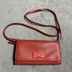 Blue Label Crestbridge 財布型ショルダーバッグ 赤