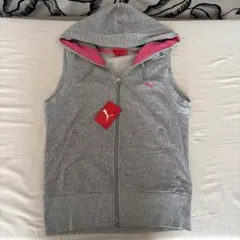 PUMA フード付きジップアップベスト Lサイズ